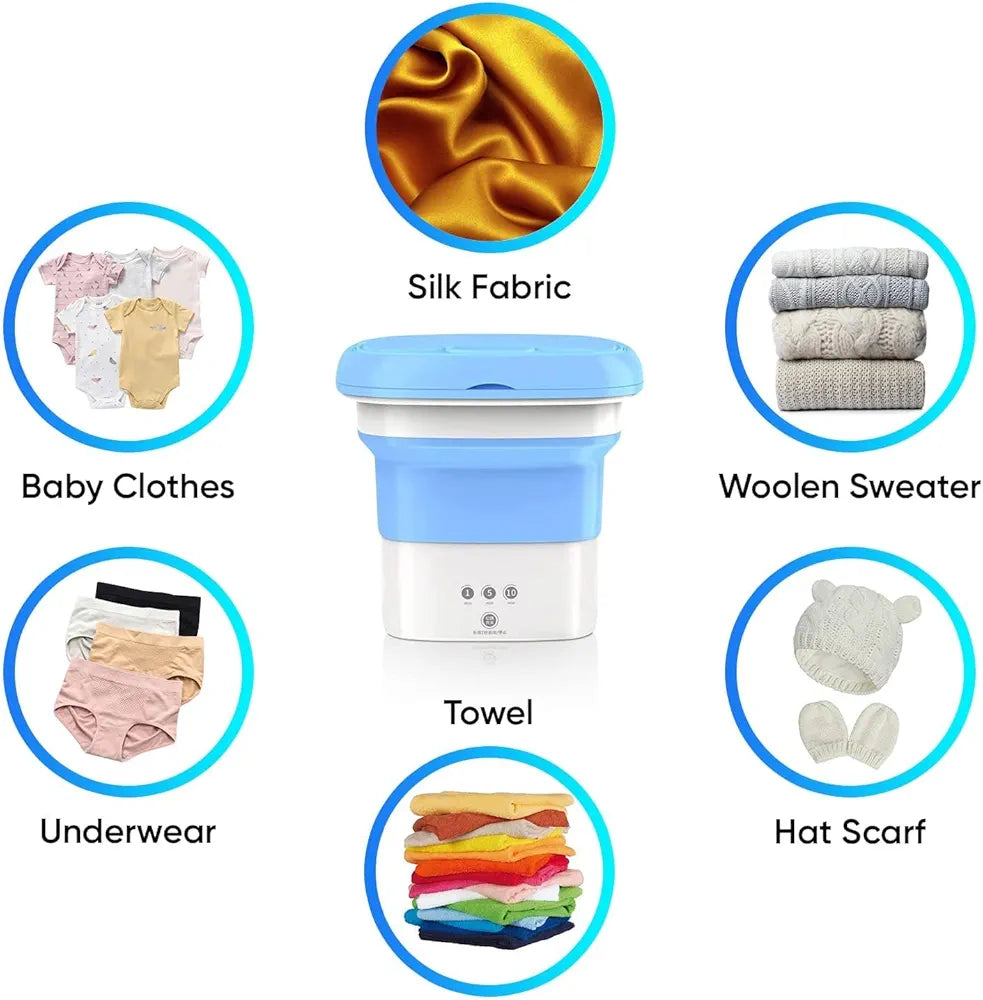 Portable Mini Foldable Washer and Spin Dryer